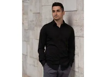 Camicia nera da uomo scontata | Amethysta boutique